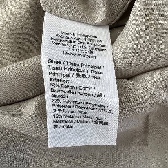 NWT J. Crew Collection Metallic Velvet Buttons Silver Mini Skirt - Size 8 - Picture 6 of 8